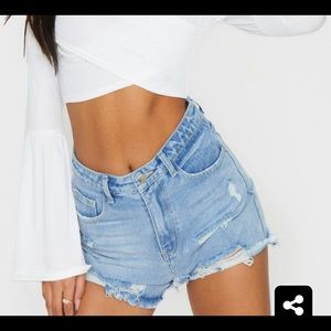 vintage wash distressed denim mom